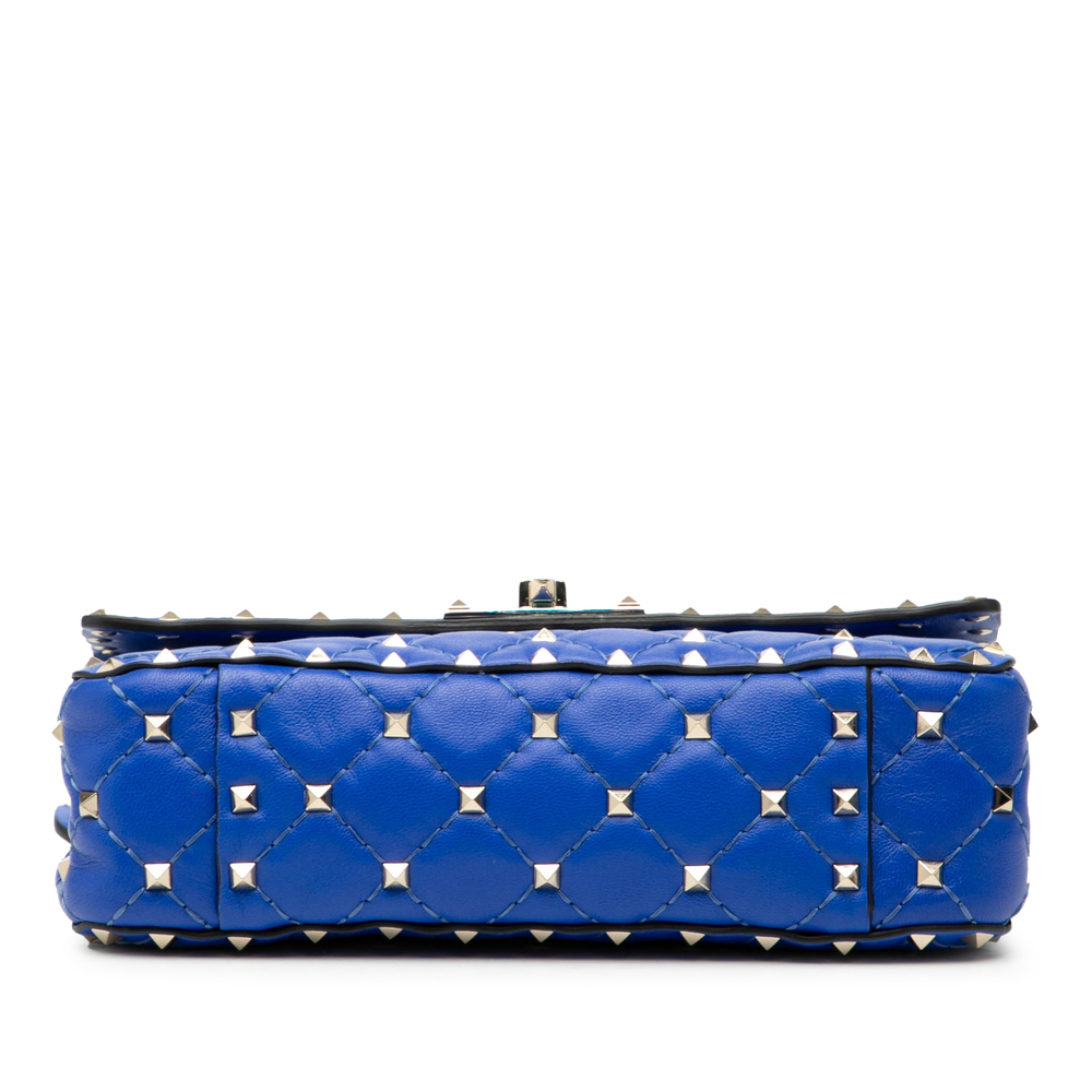 Pre-Loved Valentino Small Nappa Rockstud Spike Satchel - Picture 3 of 8